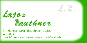 lajos mauthner business card